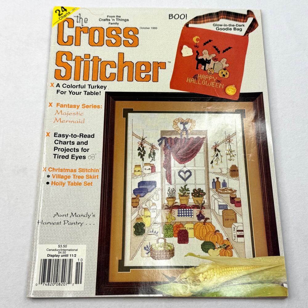 Vintage 1993 The Cross Stitcher Halloween/Fall Magazine